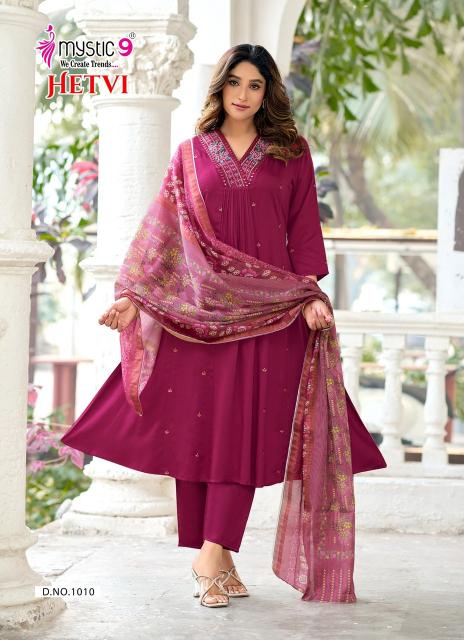 Mystic9 hetvi vol 1 kurti with palazzo wholesale